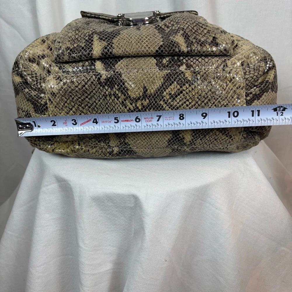 Michael Kors Nolita Snakeskin Embossed Leather Shoulder Bag‎